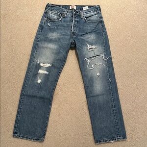 Levi's Men’s 501 Straight-Leg Distressed Jeans - 32/30